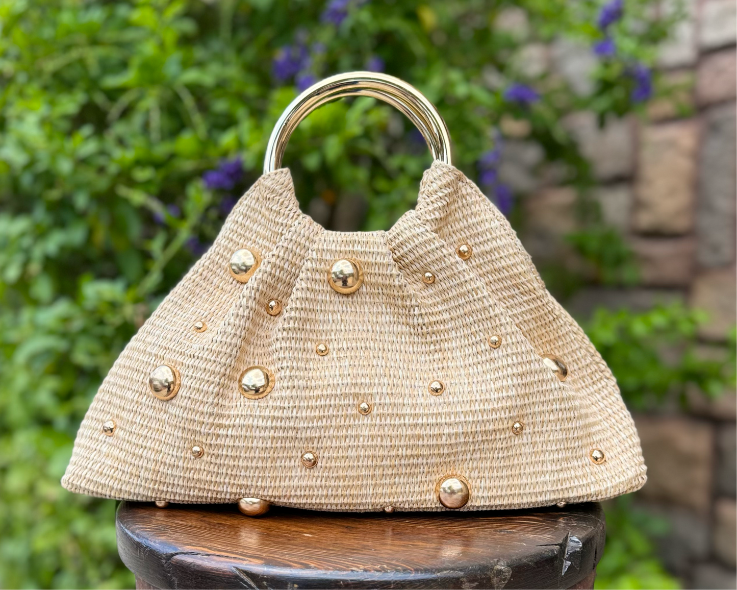 Harper woven handbag