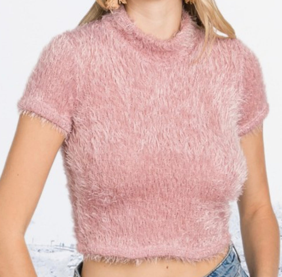 Shelly Fur Mock Turtle Top