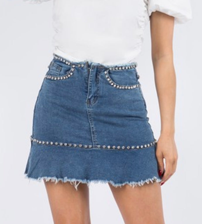 Jane Denim Mini Skirt