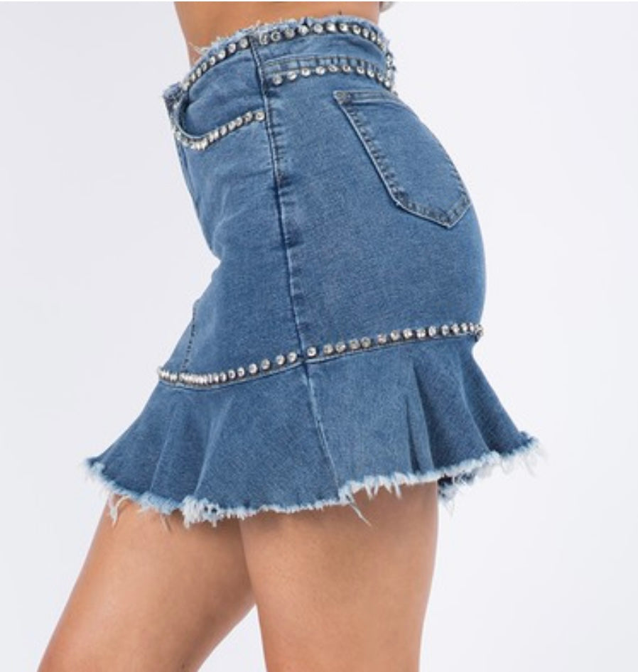 Jane Denim Mini Skirt