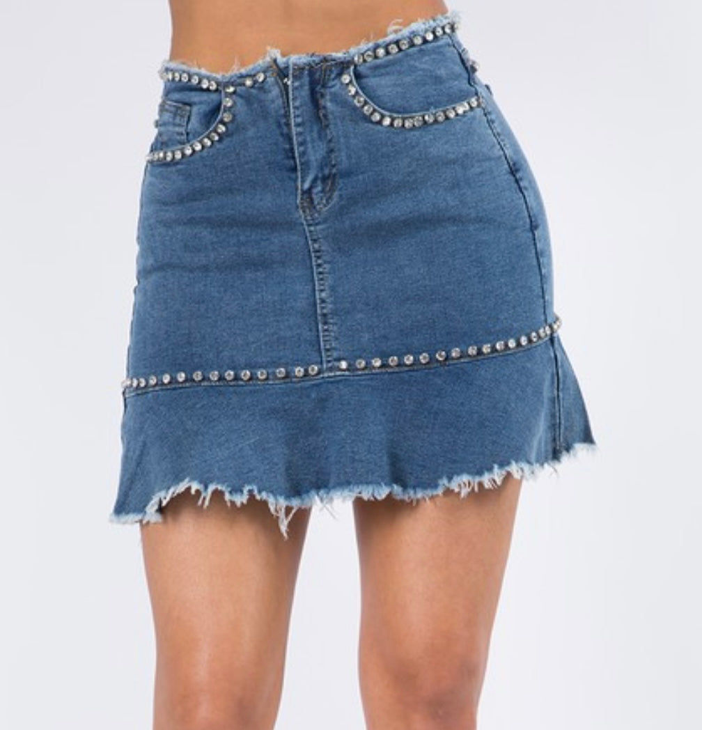 Jane Denim Mini Skirt