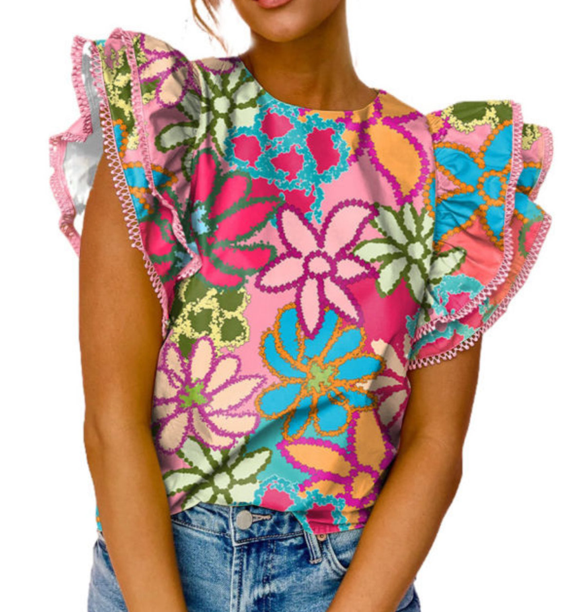 Splash of Floral Joy Top